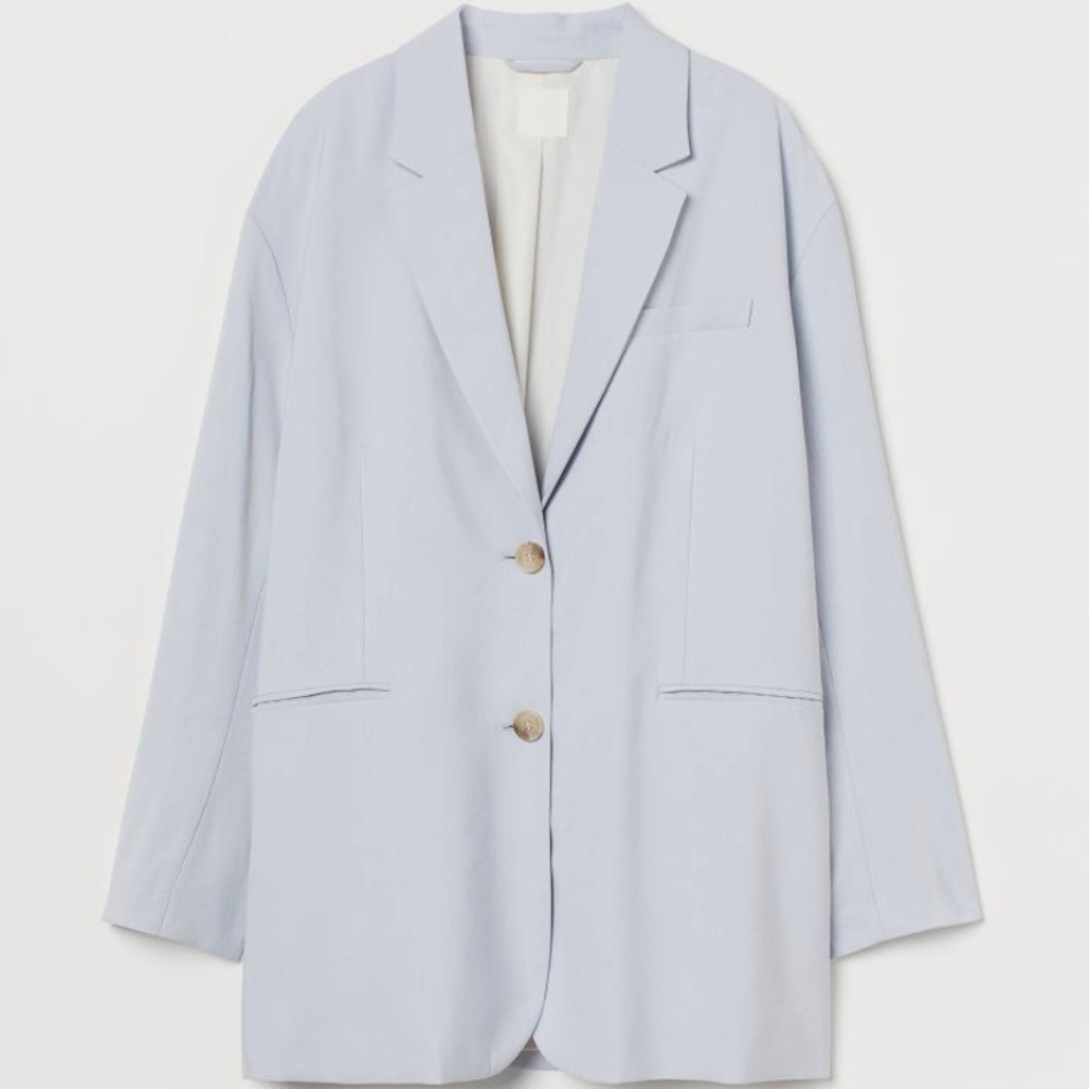 EUC H&M Oversized Baby Blue Blazer